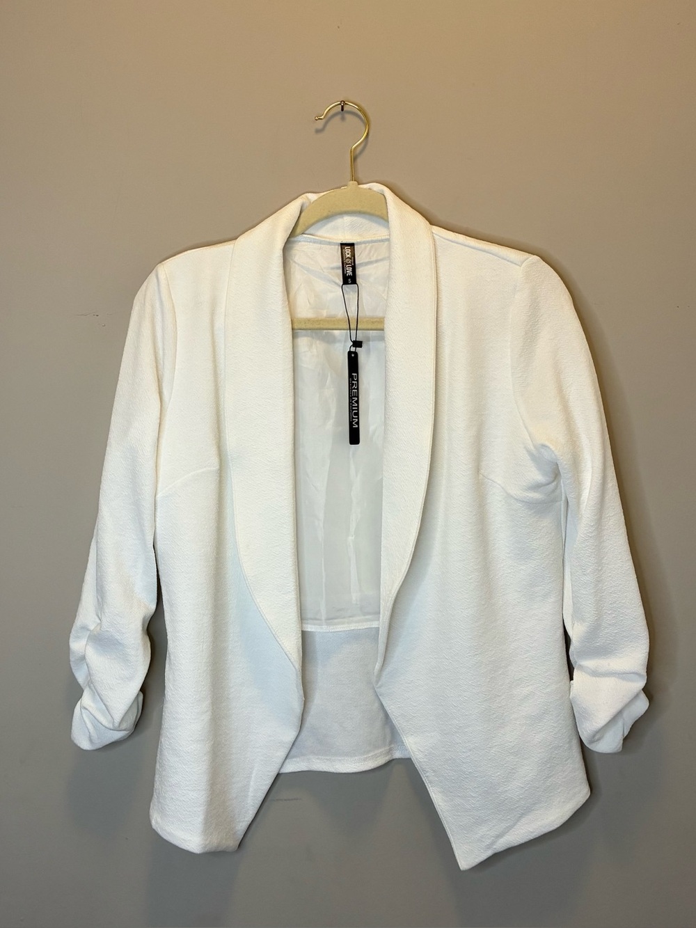 White Open-Front Blazer